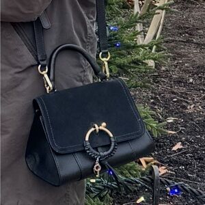 Black Leather and suede Chloe Bag